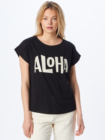 b.young T-Shirt 'SAFA ALOHA' in Schwarz: predná strana