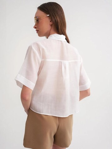 MixRay Bluse in Weiß