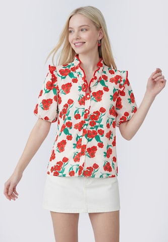 MYMO Blouse in Red: front