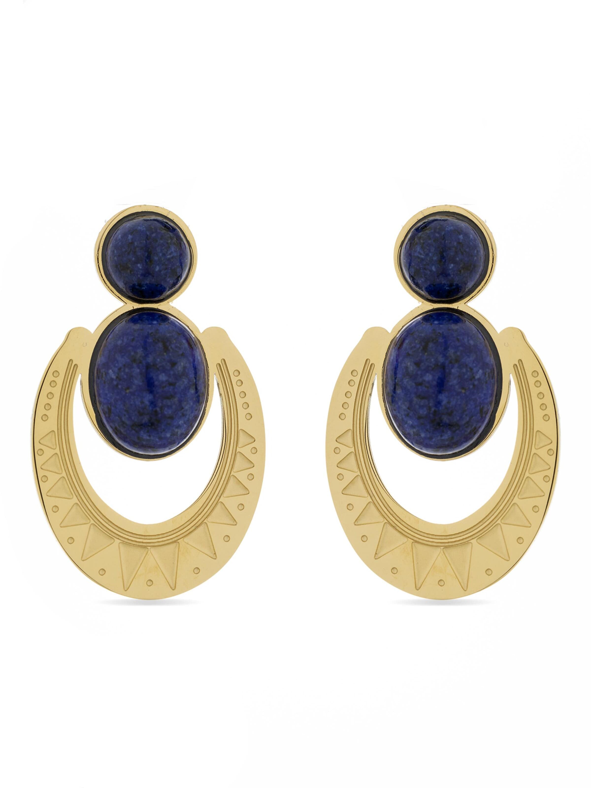 Luxenter Ohrringe 'Euwil'‌‌‌‌‌ in Blau: Vorderseite