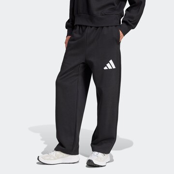 ADIDAS SPORTSWEAR Loosefit Παντελόνι φόρμας σε μαύρο: μπροστά