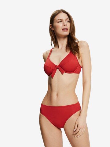 ESPRIT T-shirt Bikinitop in Rood: voorkant