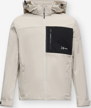 JACK & JONES Φθινοπωρινό και ανοιξιάτικο μπουφάν 'JJLUPO' σε μπεζ: μπροστά