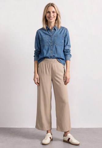 STREET ONE Wide leg Pants 'Emee' in Beige