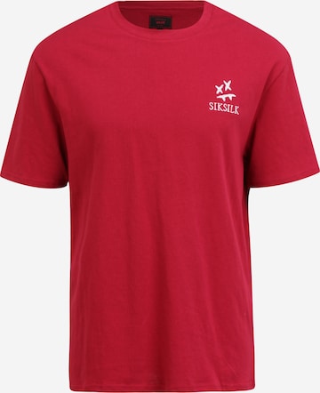 SikSilk Shirt in Rood: voorkant