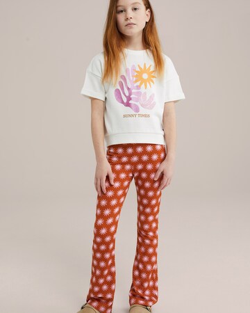 WE Fashion - Acampanado Pantalón en rojo