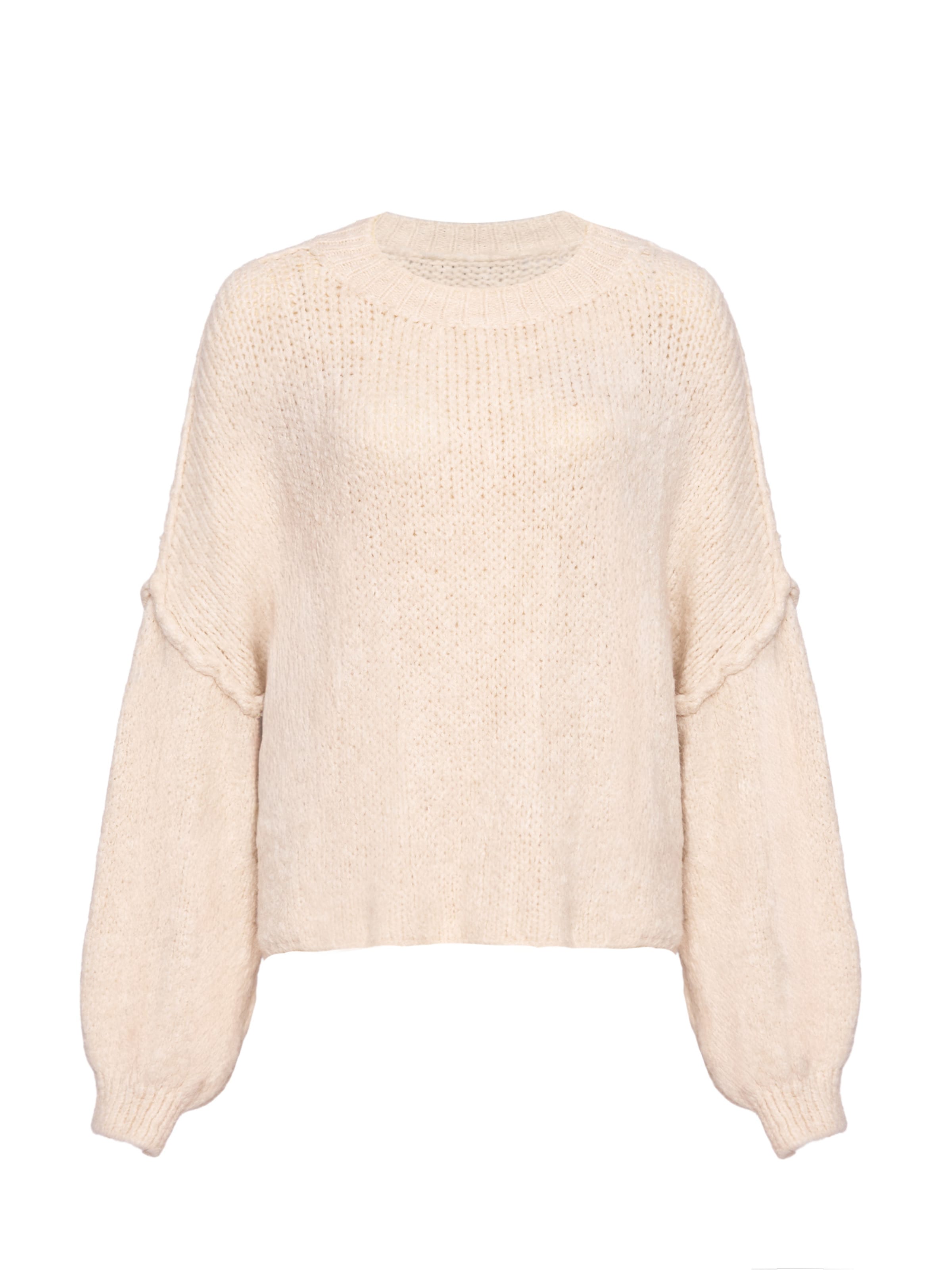 Lilavie Strickpullover ' L ' in Beige: Vorderseite