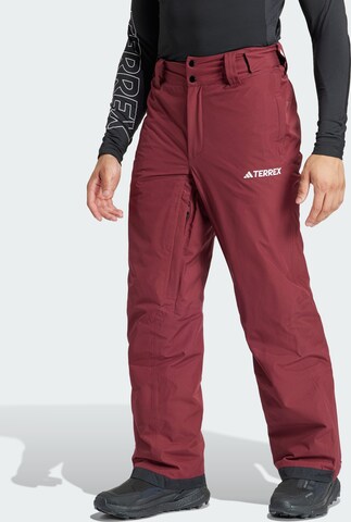 ADIDAS TERREX Regular Outdoor Pants 'Xperior 2L' in Red