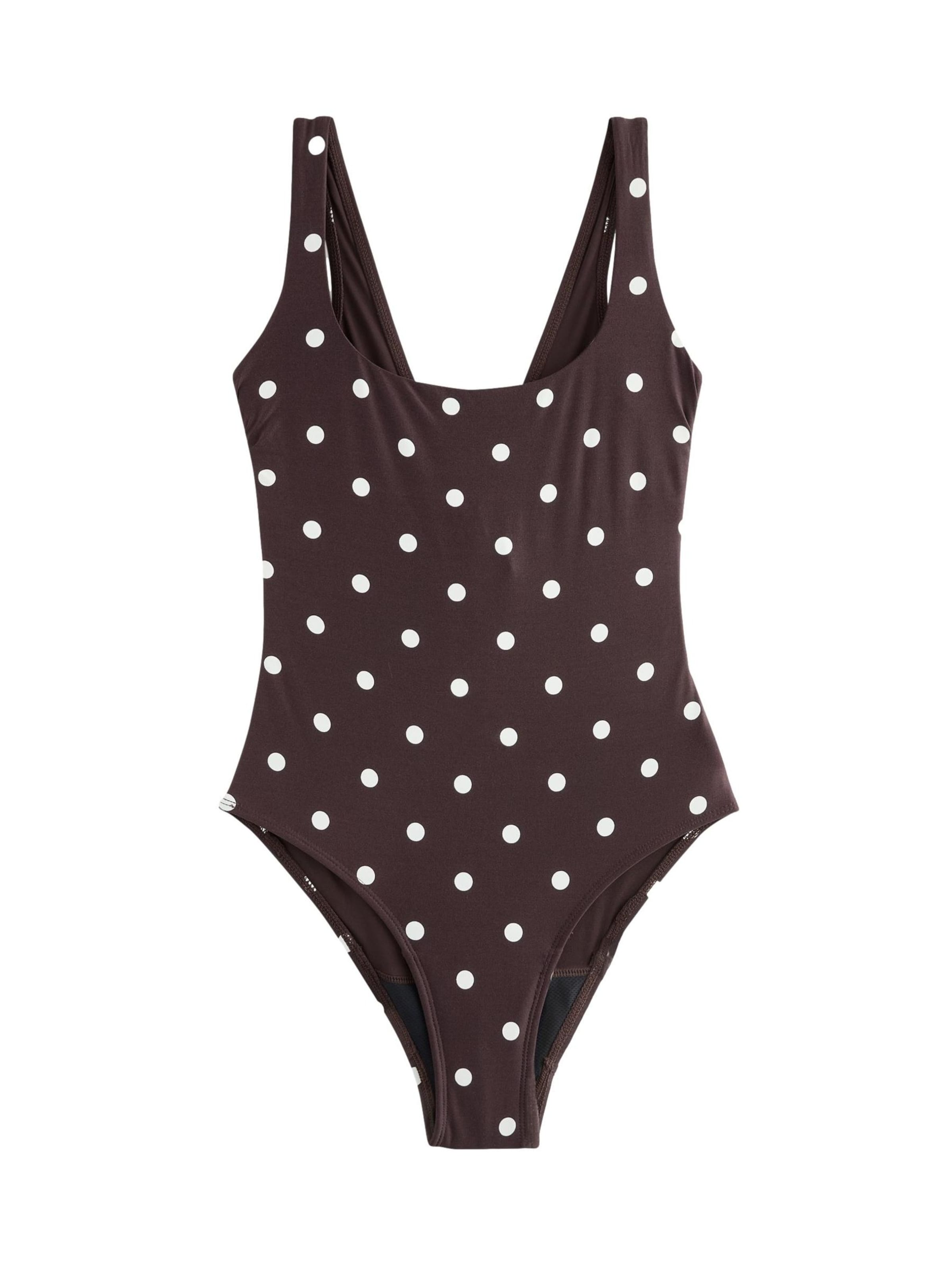 Next Maillot de bain en marron / blanc, Vue avec produit