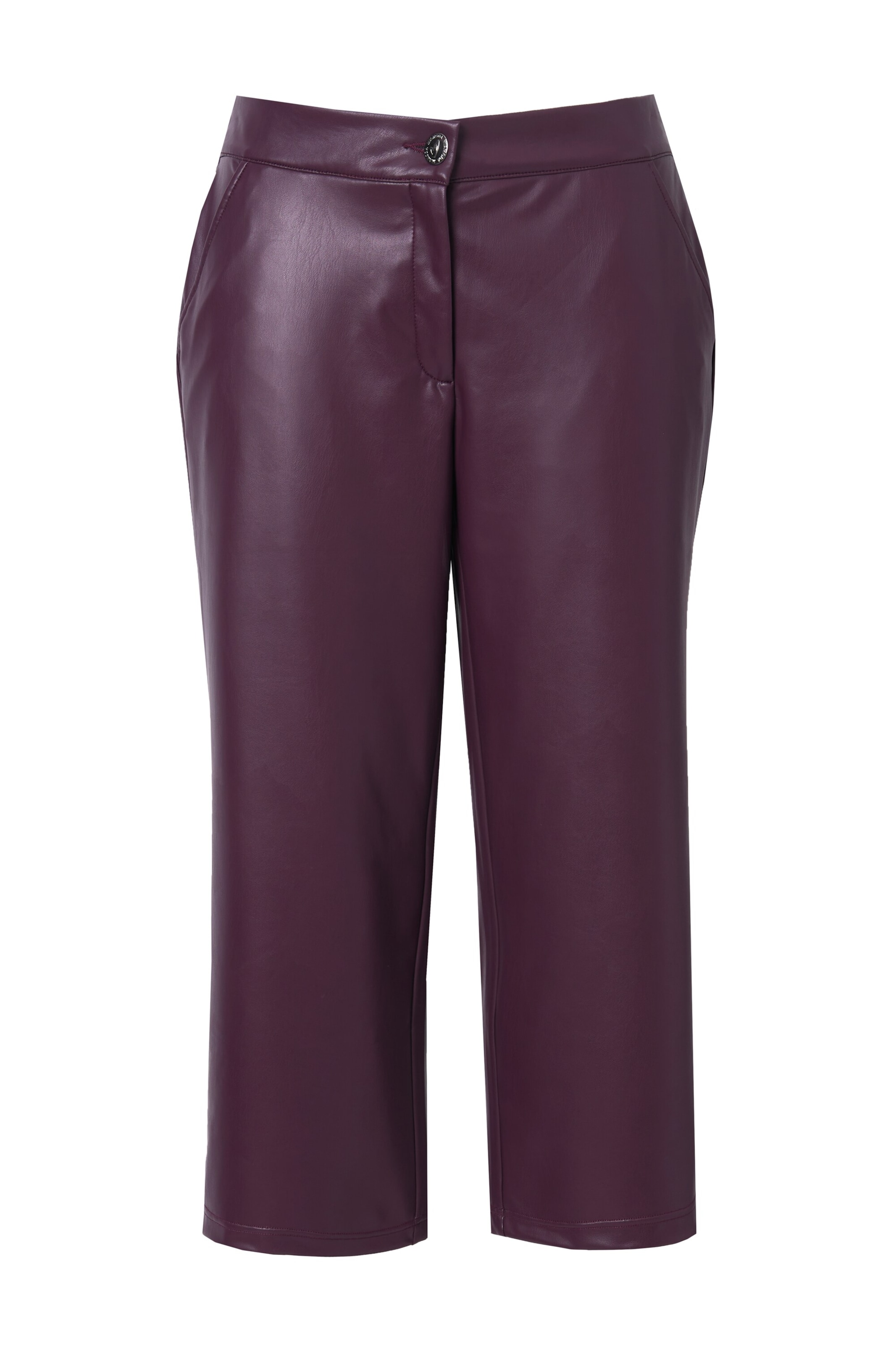 MIAMODA Wide leg Chino trousers in Purple: front