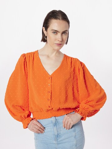 NÜMPH Blus 'REBECCA' i orange: framsida