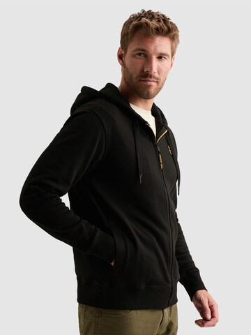 PME Legend Välikausitakki 'Zip-up hoodie with side pockets' värissä musta