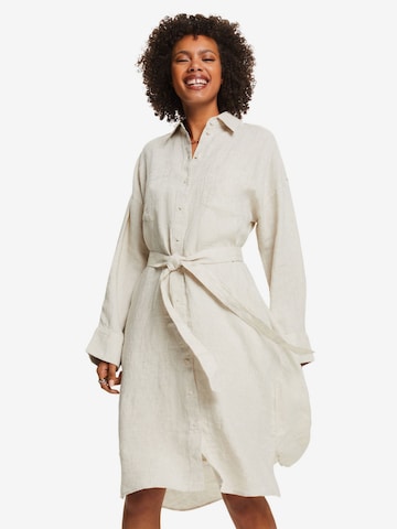 Robe-chemise ESPRIT en beige : devant