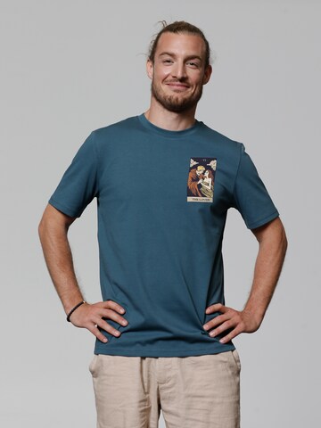 Watapparel Shirt 'Tarot The Lovers' in Blau: Vorderseite