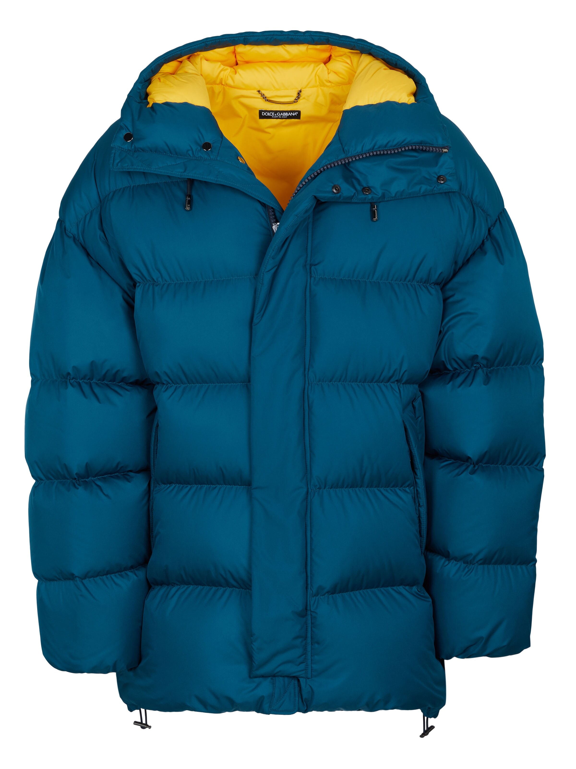 DOLCE & GABBANA Talvitakki 'Dolce & Gabbana Pufferjacke petrol-blau' värissä vihreä: etupuoli