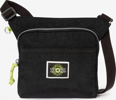 KIPLING Чанта за през рамо тип преметка 'Almiro' в неоново зелено / черно / бяло, Преглед на продукта