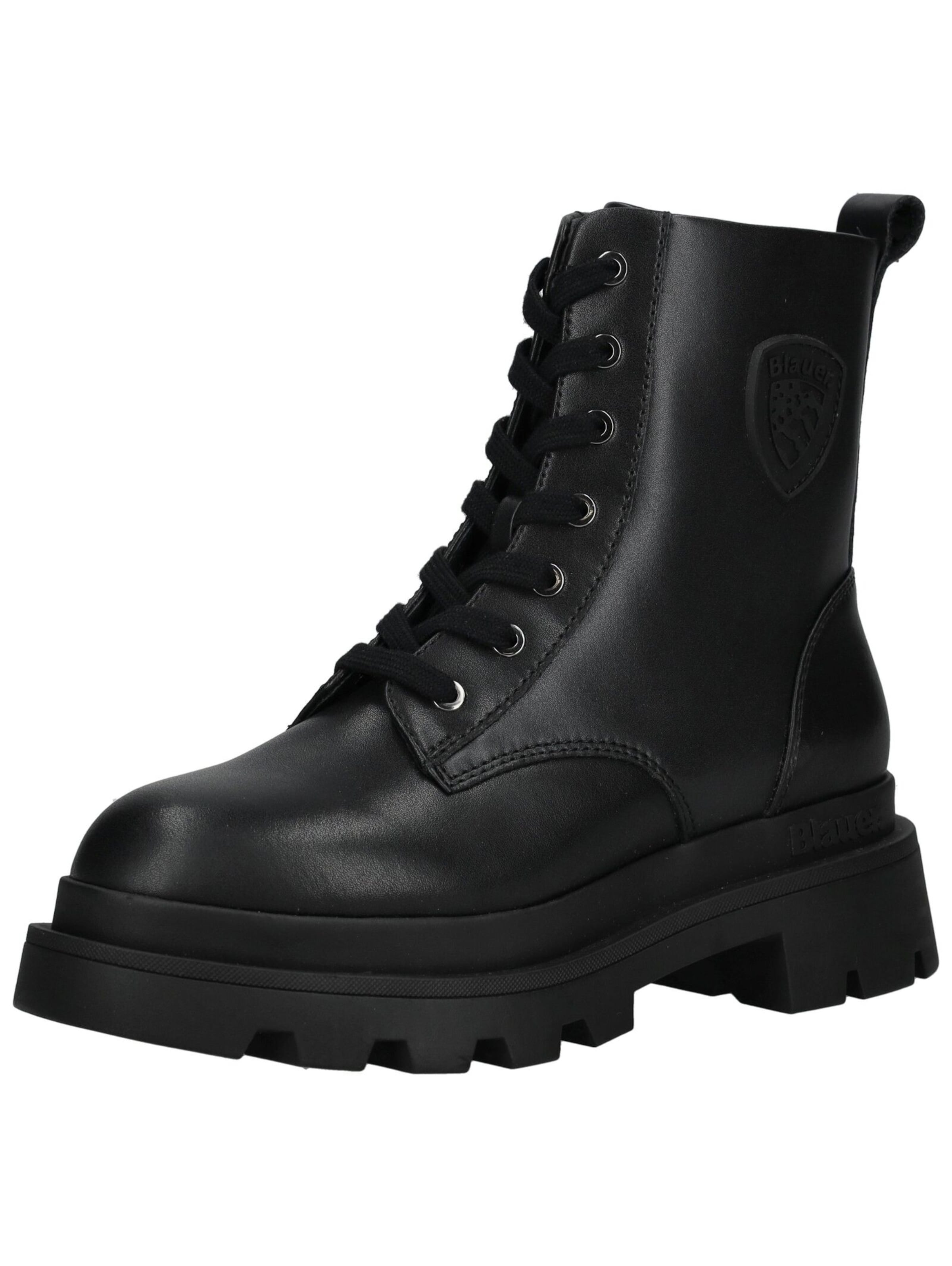 Stivaletto stringato di Blauer.USA in nero: frontale