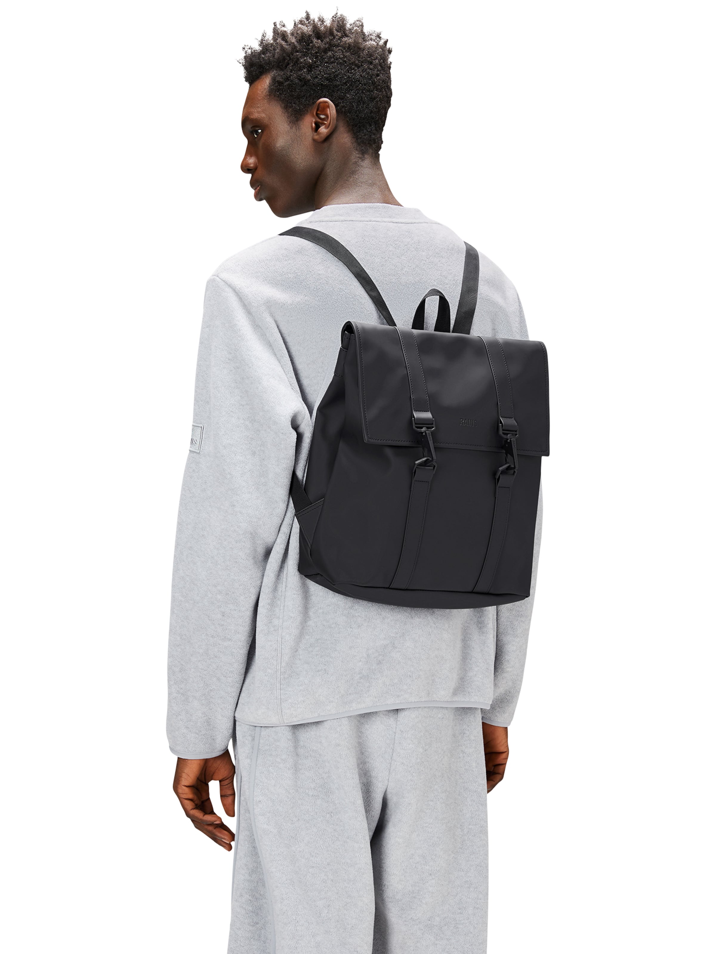 RAINS Backpack 'MSN' in Black