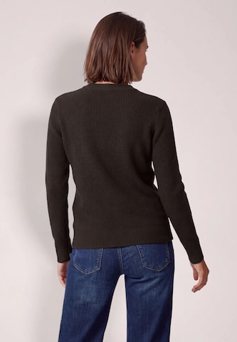 CECIL Pullover mit Rundhals und Struktur in Braun