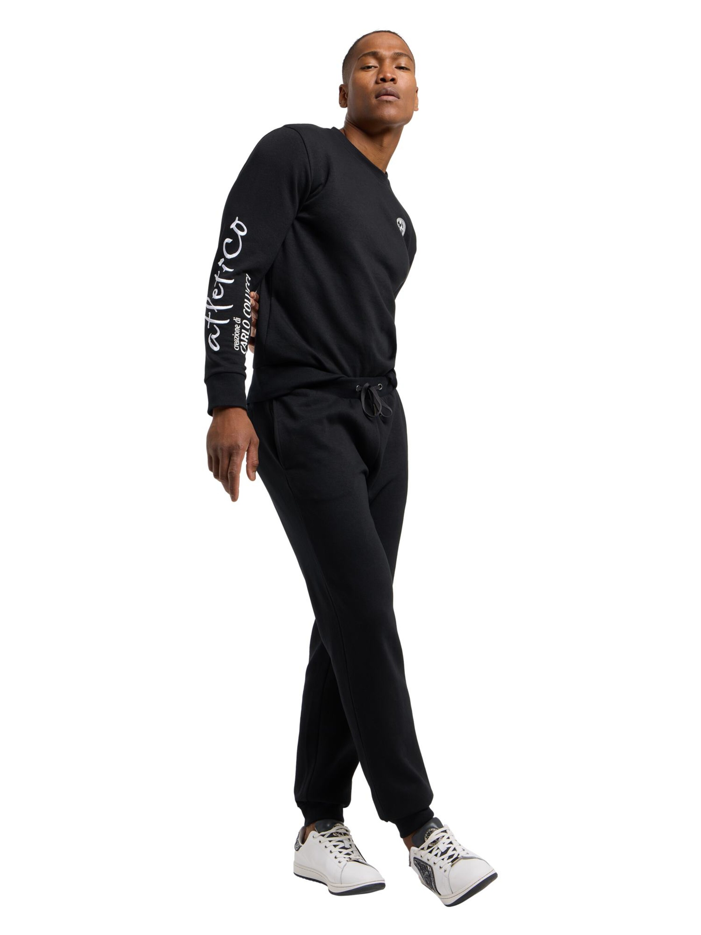 Carlo Colucci Tapered Trousers 'Domi' in Black
