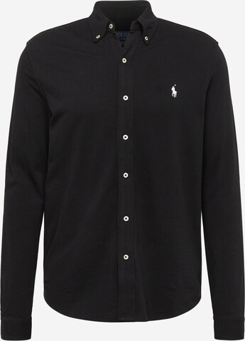 Slim fit Camicia di Polo Ralph Lauren in nero: frontale