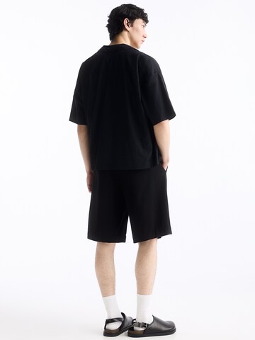 Pull&Bear Loose fit Pleat-Front Pants in Black