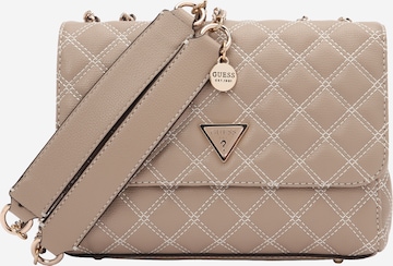 smėlio GUESS Rankinė su ilgu dirželiu 'Giully II': priekis