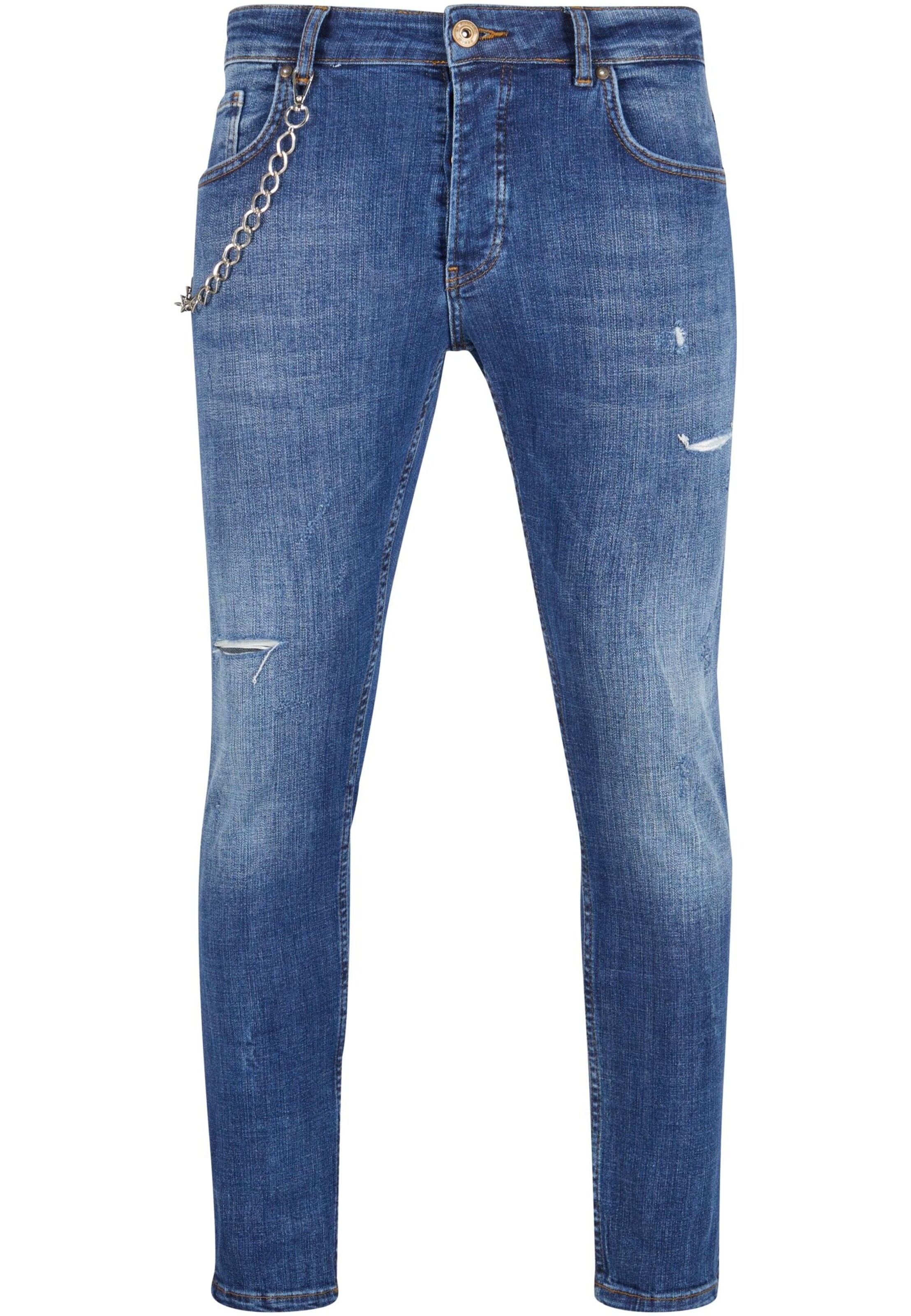 2Y Premium Skinny Jeans in Blauw: voorkant