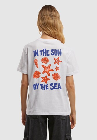 T-shirt 'Sunny Sea' Miss Tee en blanc : devant