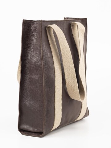 THE DUST COMPANY - Shopper 'Coffee Manhattan Collection' en marrón