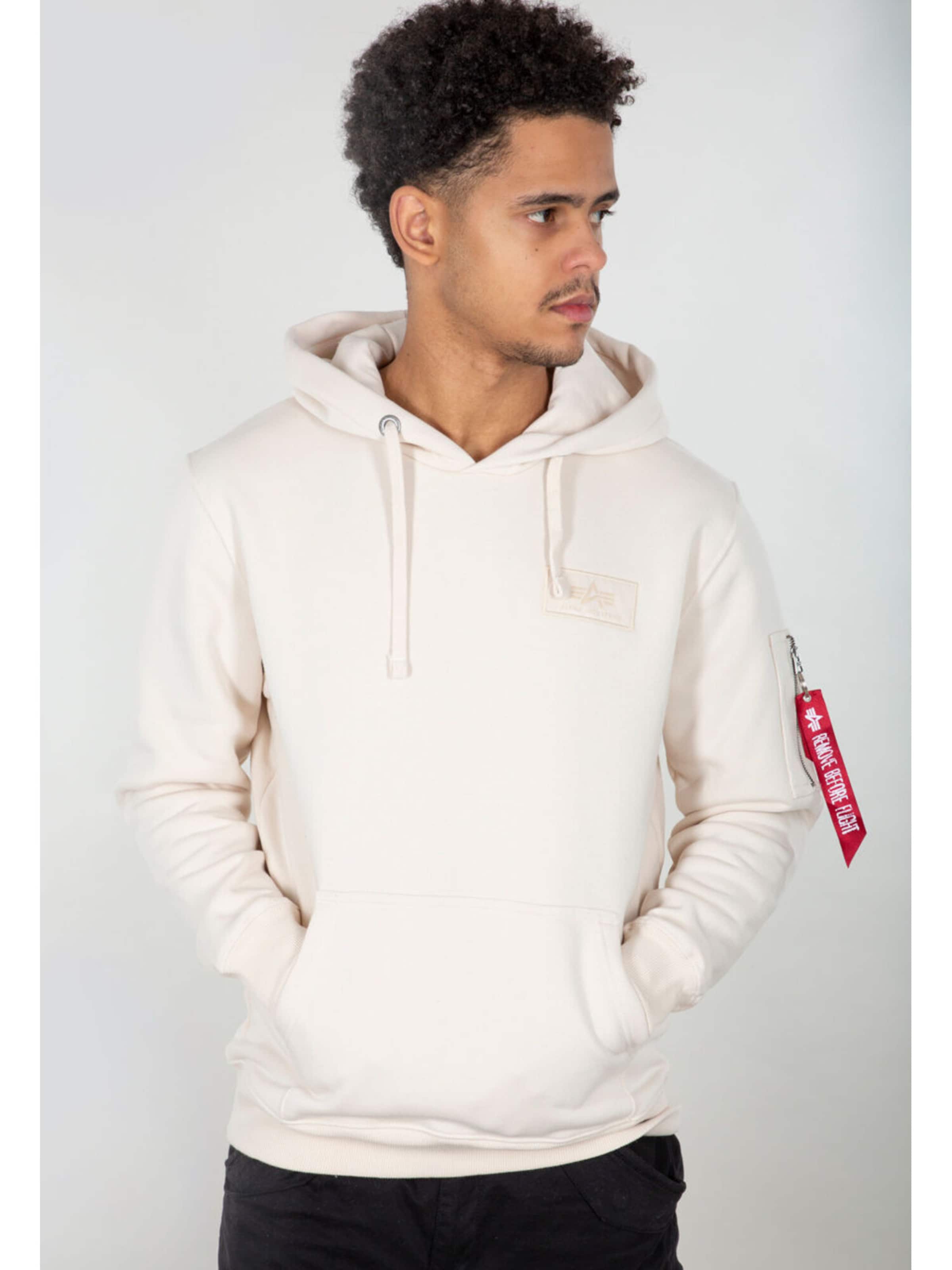 ALPHA INDUSTRIES Sweatshirt 'Backprint' in White