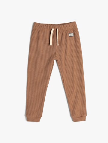 Koton Tapered Broek in Bruin: voorkant