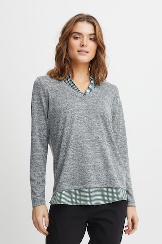 Fransa Sweater 'REXAN' in Grey: front