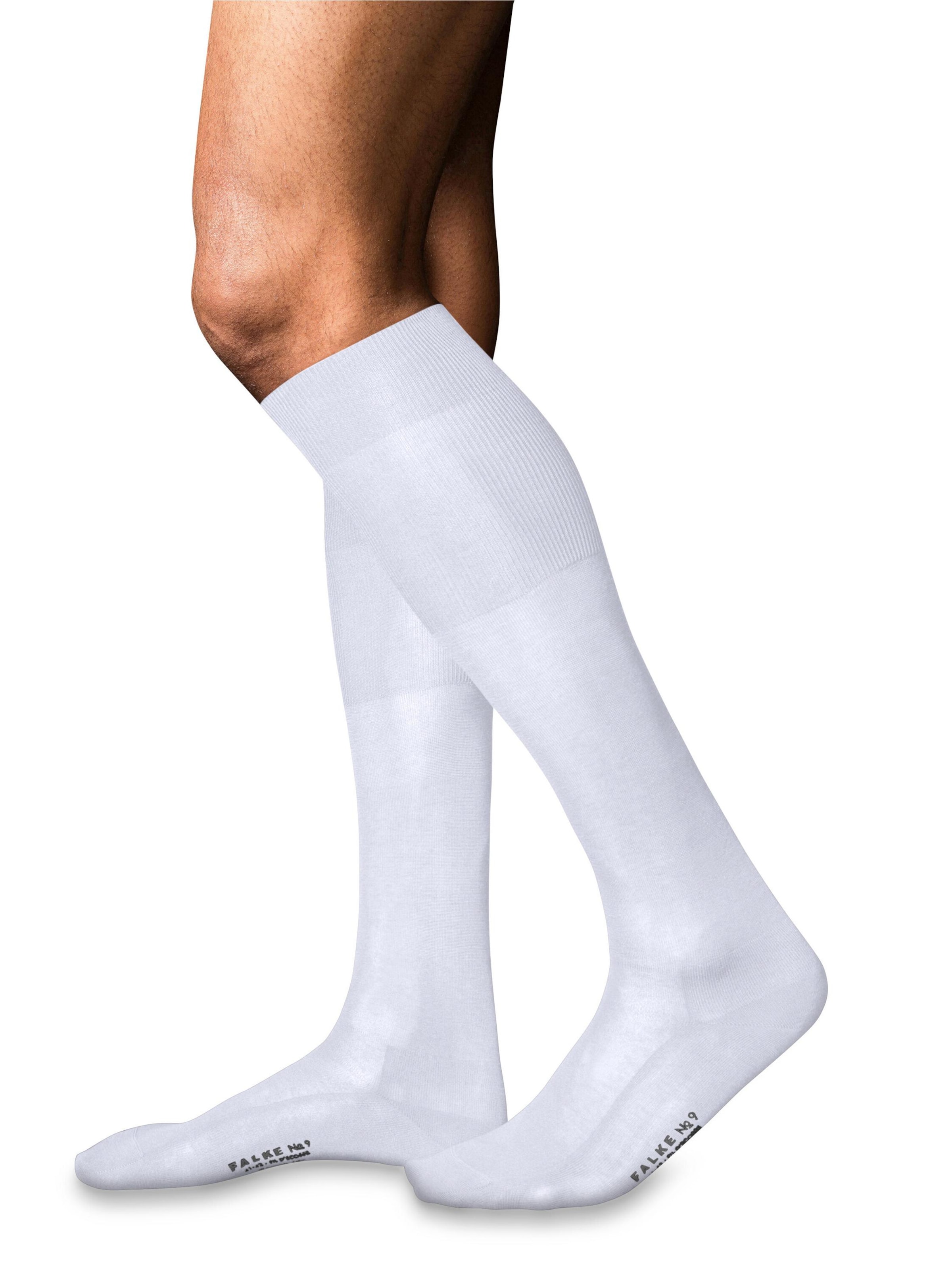 FALKE Knee High Socks 'No. 9 Pure Fil d´Écosse' in White