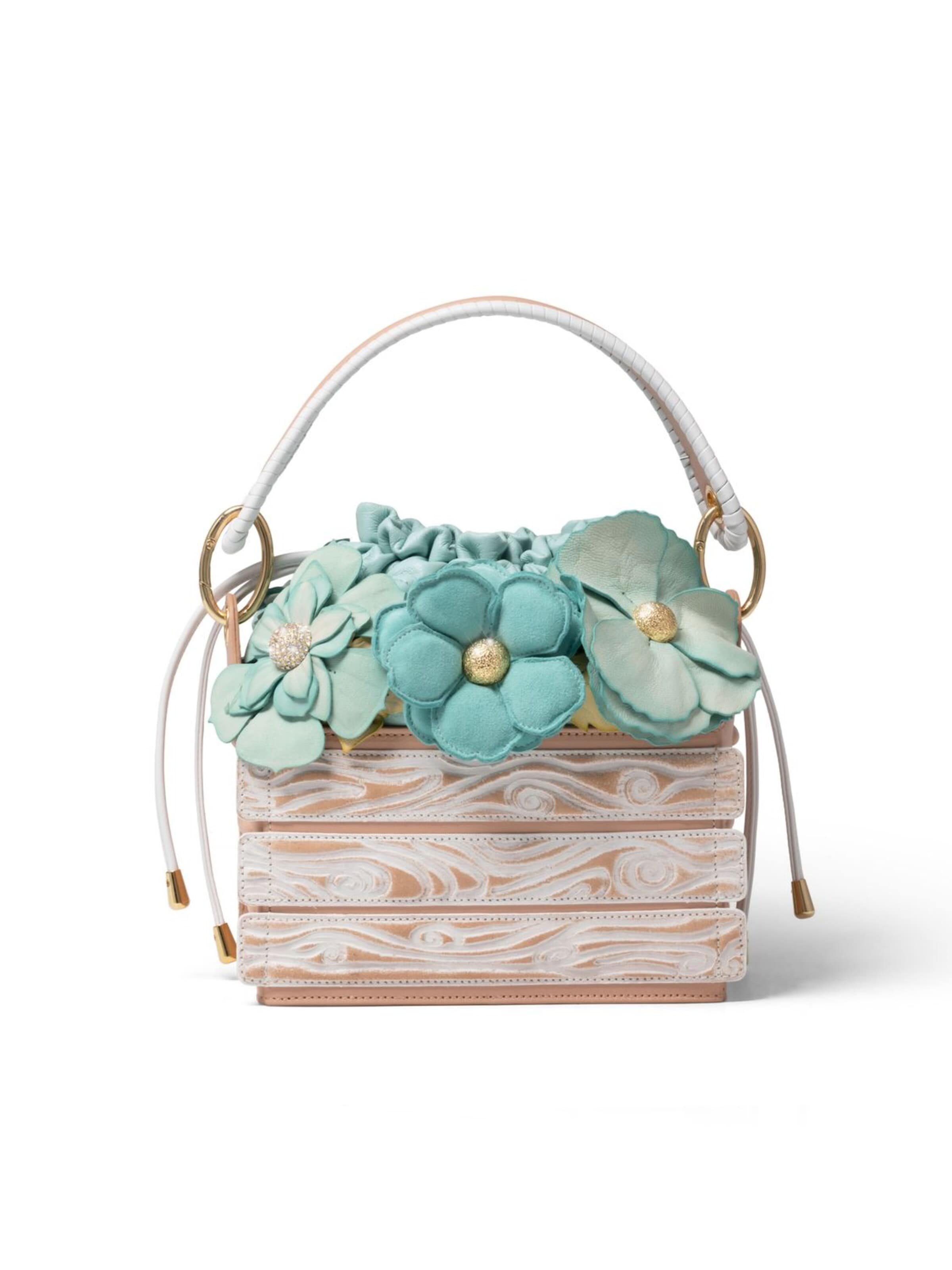 Braccialini - Bolso de mano 'Cassetta Di Fiori' en azul