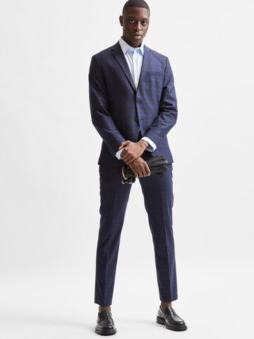 Coupe slim Pantalon à plis SELECTED HOMME en bleu