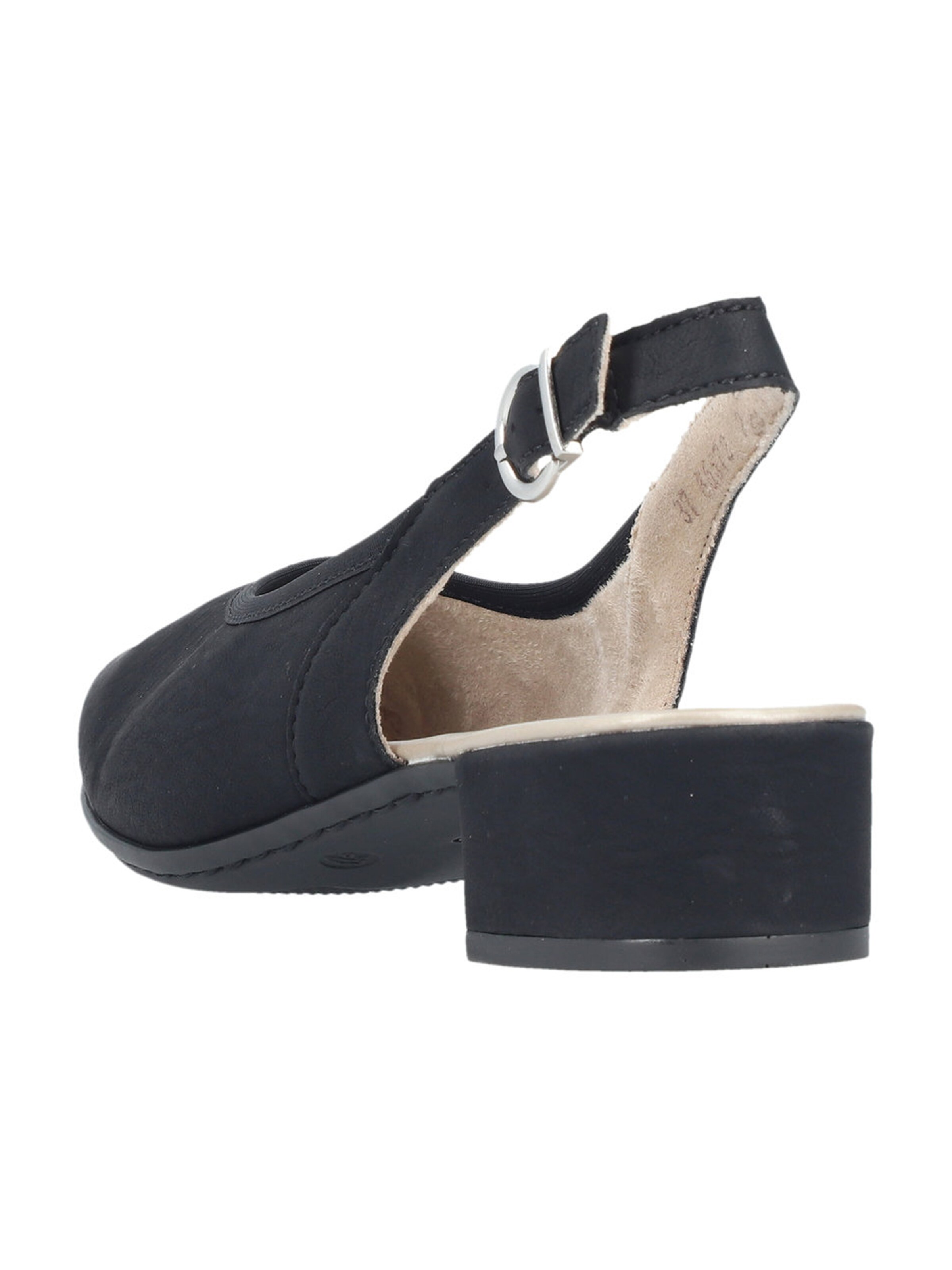 Rieker Czółenka z wyciętą piętą w kolorze czarny