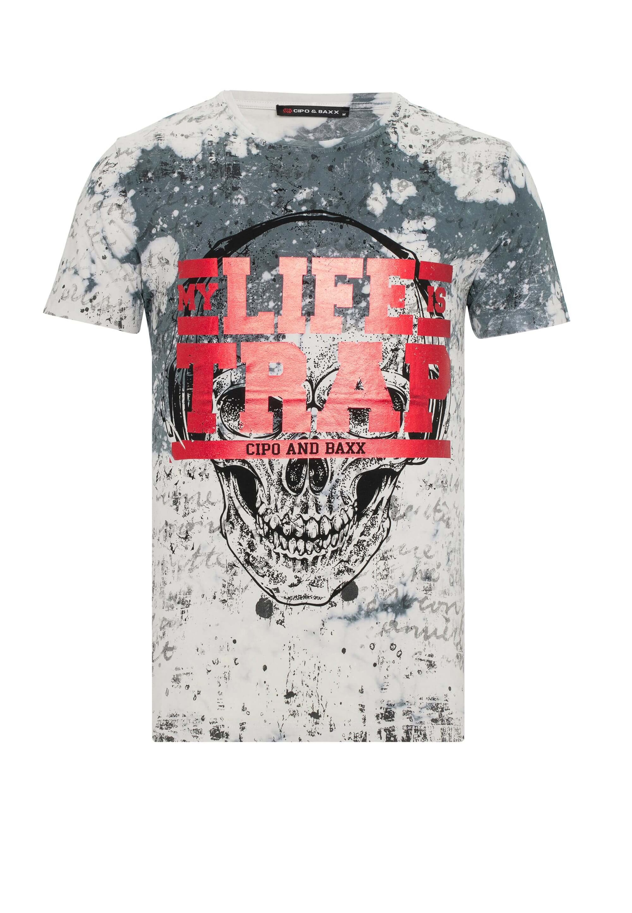 Männer Shirts CIPO & BAXX T-Shirt in Grau - LY40691