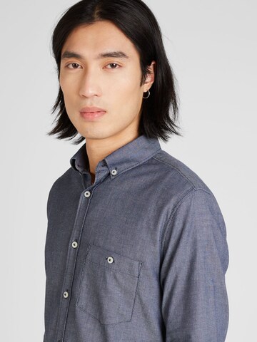 s.Oliver Slim fit Button Up Shirt in Blue