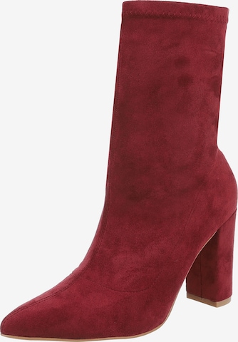 Ital-Design Stiefelette in Rot: Vorderseite