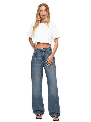 Pull&Bear Voľný strih Džínsy - Modrá