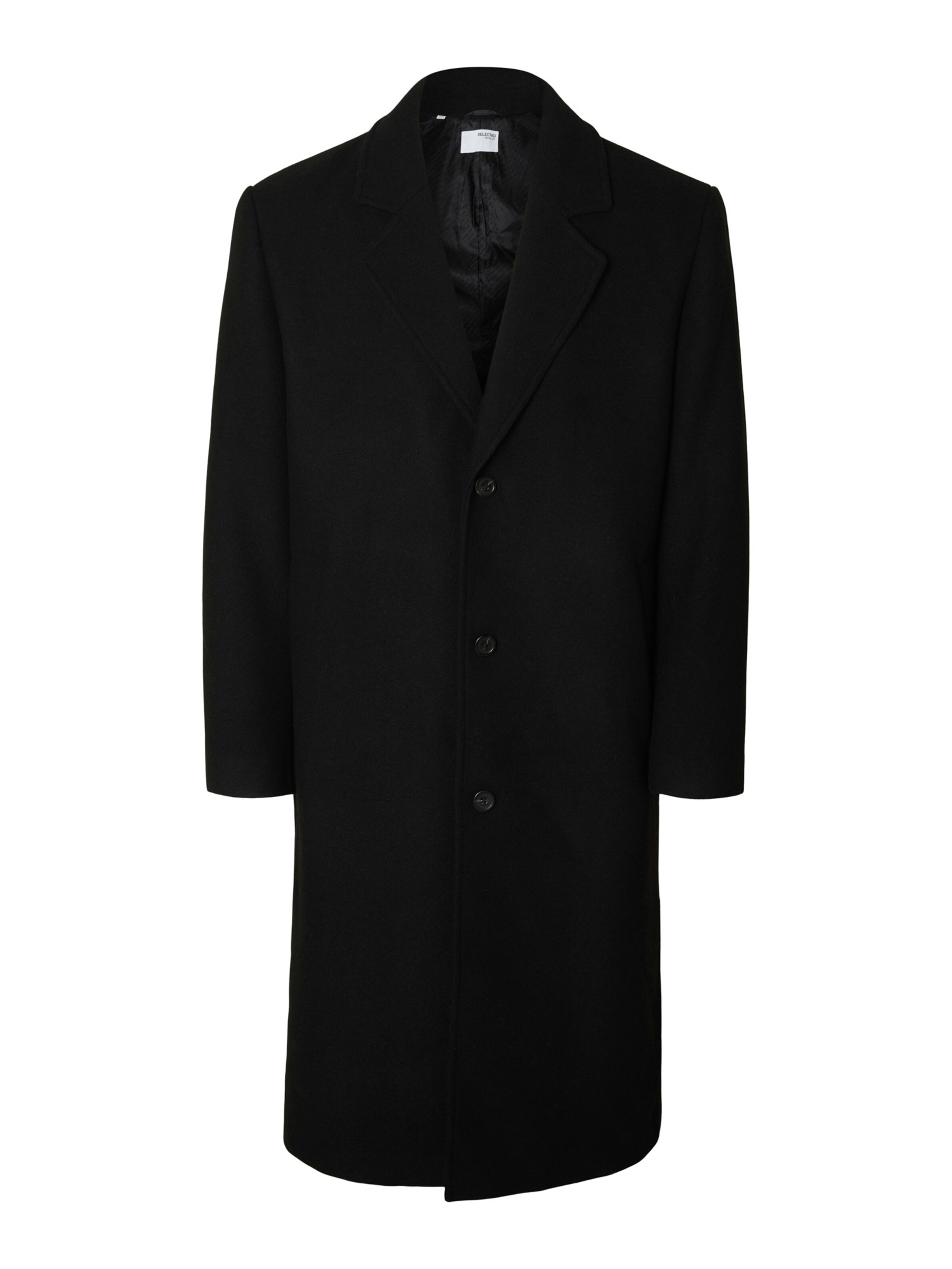 SELECTED Płaszcz przejściowy 'SLHMilos' w kolorze czarny: przód