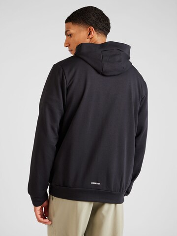 ADIDAS PERFORMANCE Athletic Zip-Up Hoodie 'Pump Workout' in Black