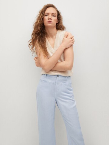 MANGO Wide Leg Hose 'Sky' in Blau