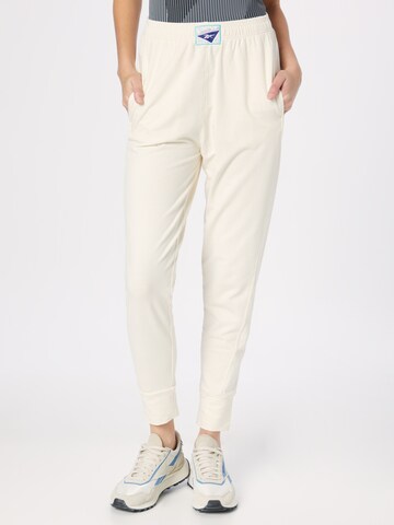 Reebok Slim fit Workout Pants 'Les Mills' in White: front