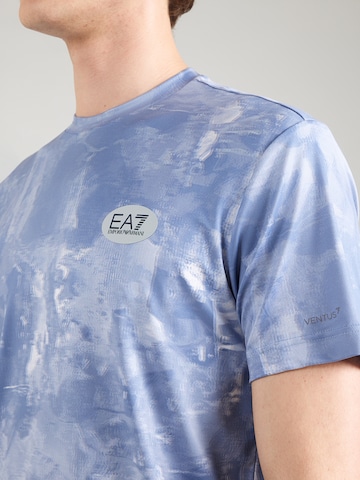 mėlyna EA7 Emporio Armani Sportiniai marškinėliai