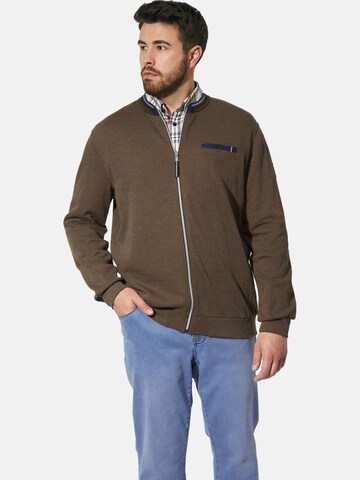 Charles Colby Gebreid vest ' Duke Rupold ' in Bruin: voorkant
