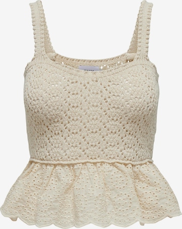 ONLY Knitted top 'Chrissia' in Beige: front