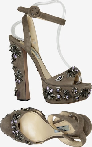PRADA Sandalen 37 in Braun: Vorderseite