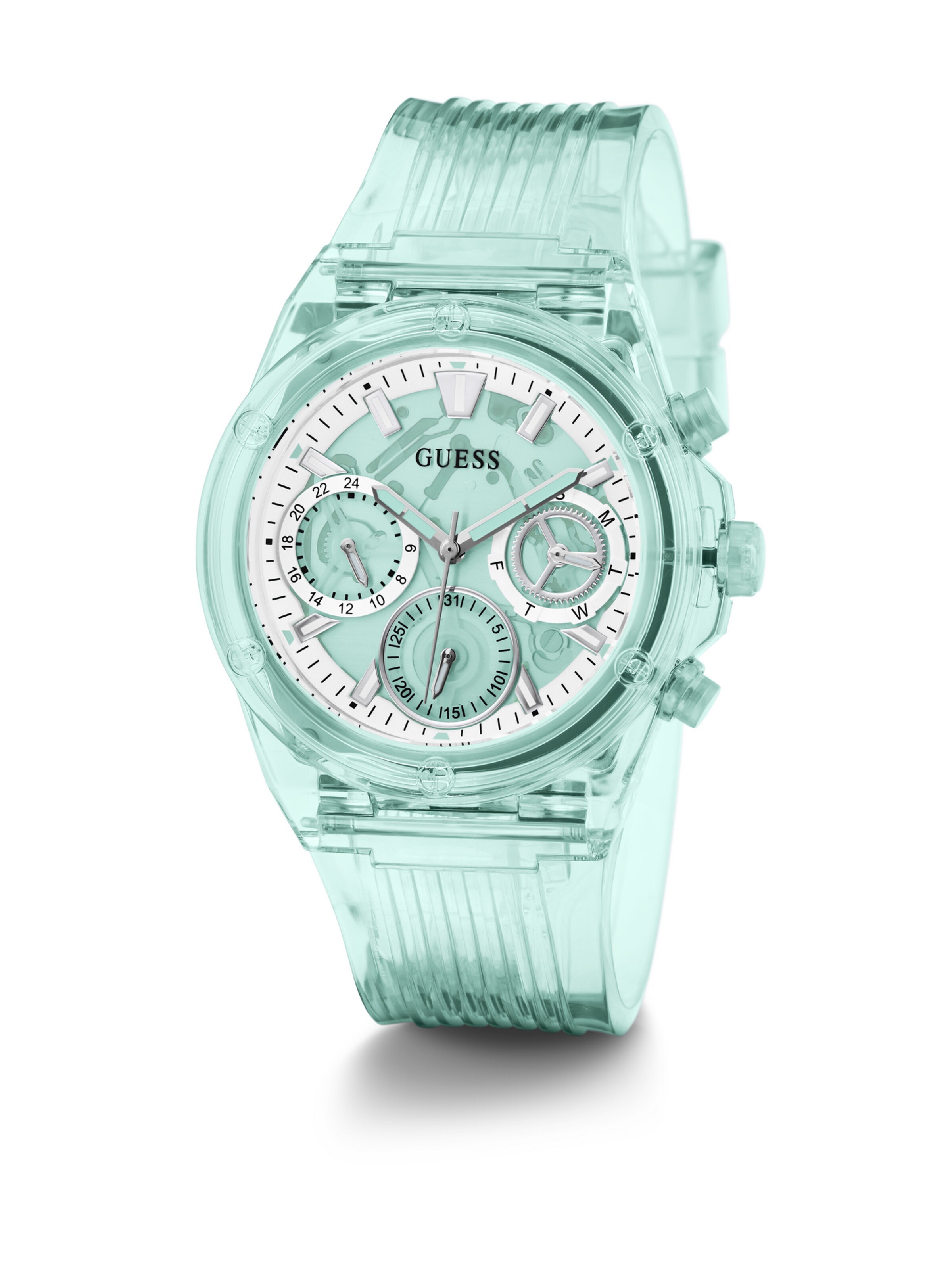 Orologio analogico ' ATHENA ' di GUESS in verde: frontale